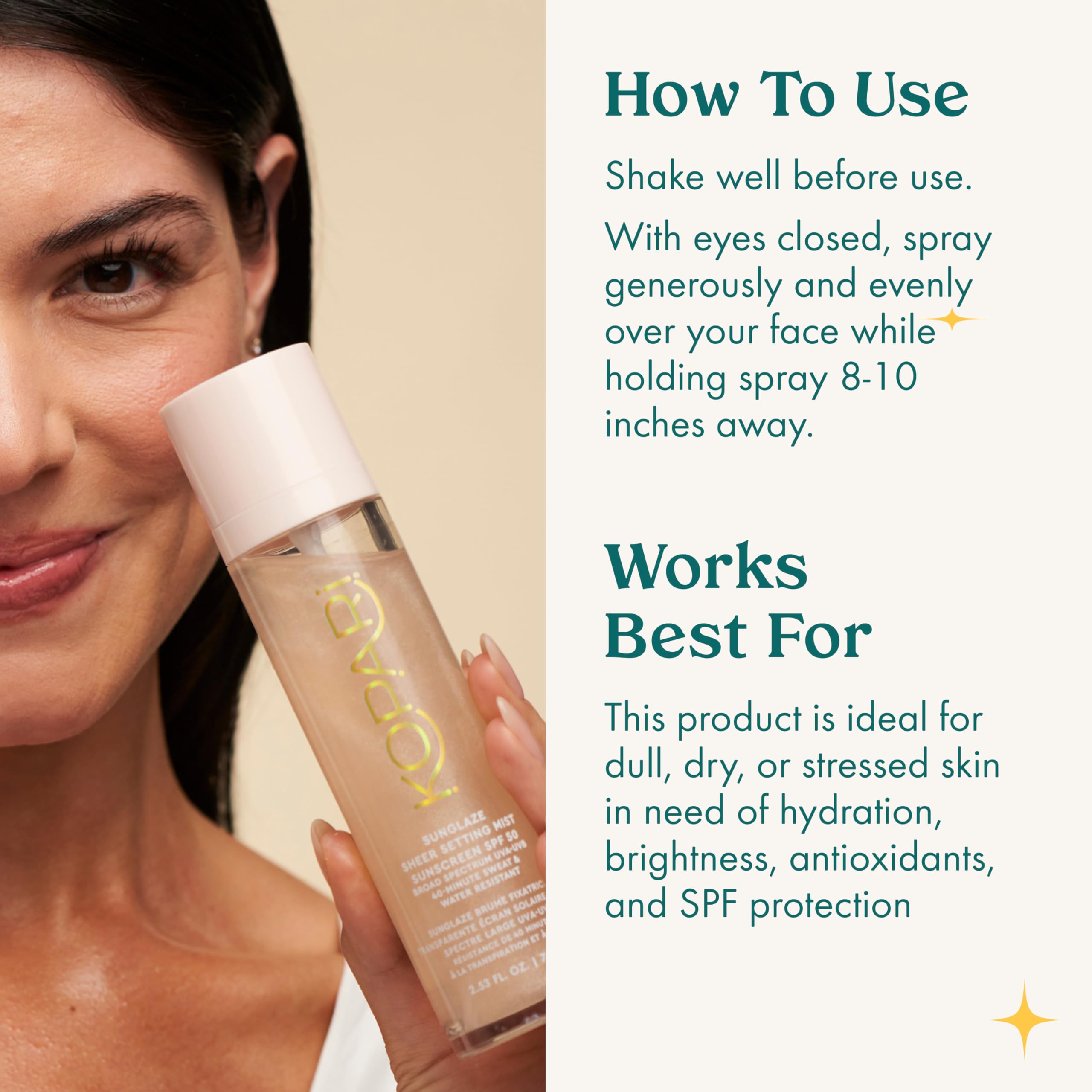 Amazon.com: Kopari Sunglaze Sheer Setting Mist Sunscreen SPF 50